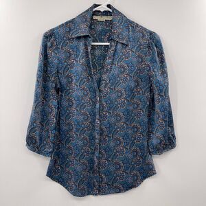 WOMENS Blunauta silk button up blouse‎ size 40